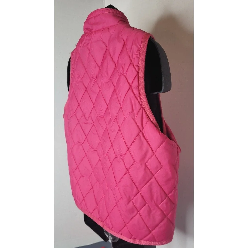 Girl's Baby GAP Pink Quilted‎ SL Winter Vest Size 4T Snow
